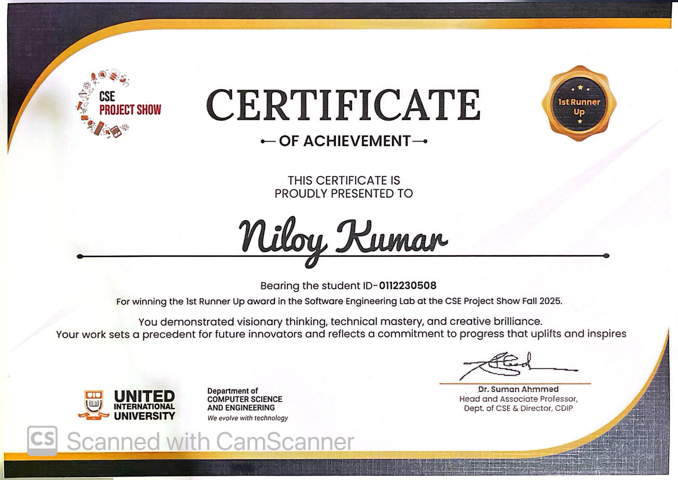 SWE Lab 1st Runner-Up